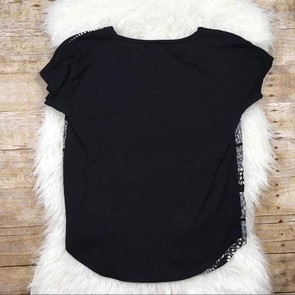 Ann Taylor Short Sleeve Black and White Blouse - Picture 7 of 7